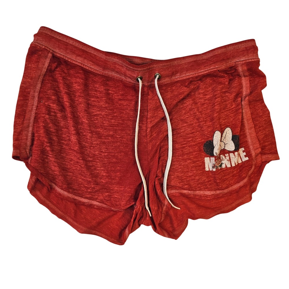 Disney Minnie Mouse Red Burnout Sleep Shorts LZ38913BC Large 11-13
